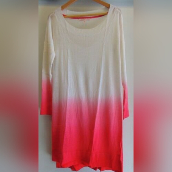 Victoria's Secret pink red white gradient tunic style sweater dress size Medium - Picture 2 of 11